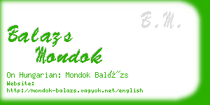 balazs mondok business card